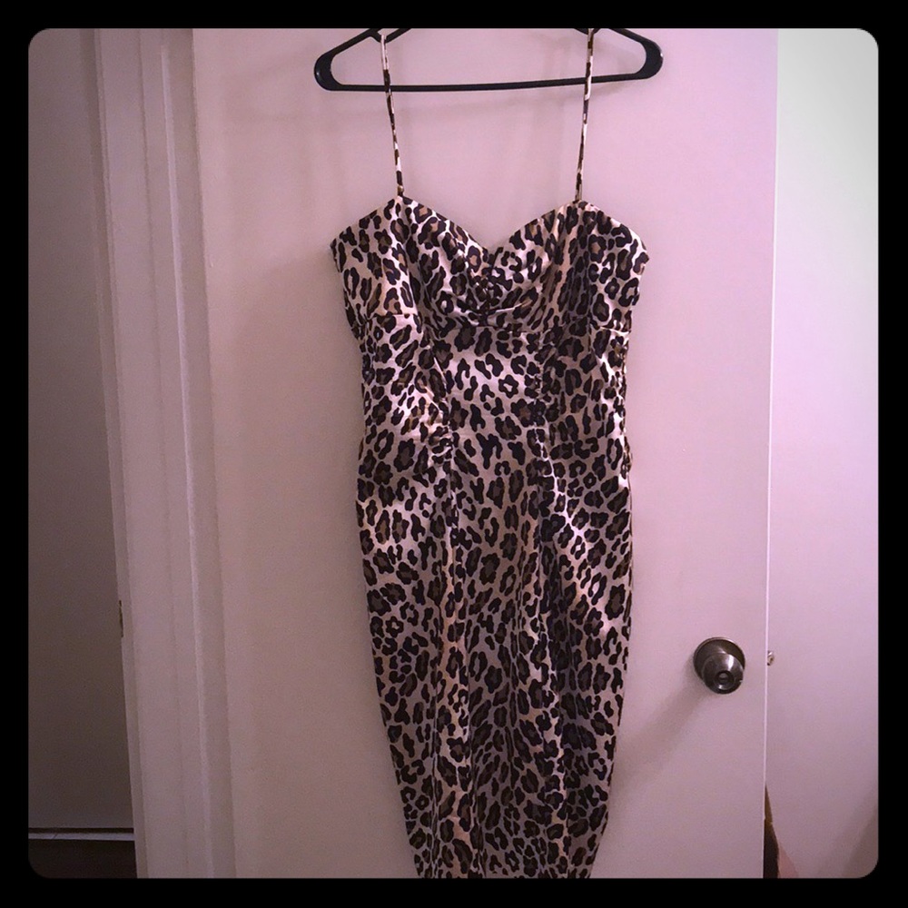 Sexy leopard plus size pinup dress